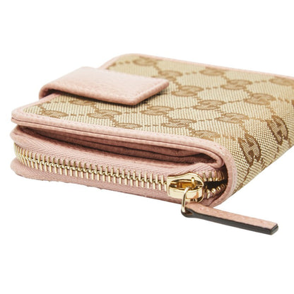 グッチ GGキャンバス 二つ折り財布 キャンバス レザー 財布