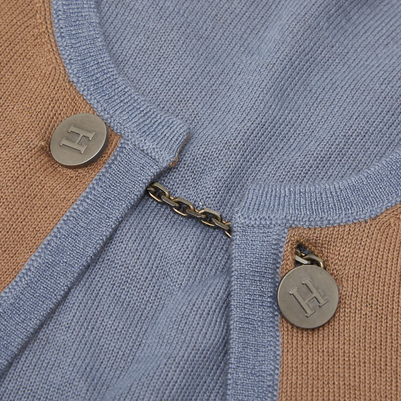 エルメス Hロゴ XS カシミヤ100% カーディガン
