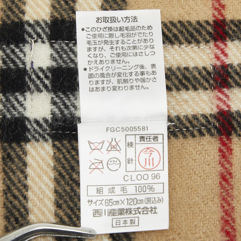 バーバリー ノバチェック ウールマフラー