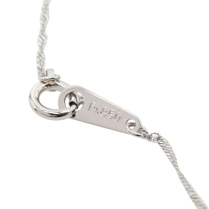 プラチナ Pt900 Pt850 サファイア1.00ct ダイヤ0.30ct フラワーモチーフ ペンダントネックレス