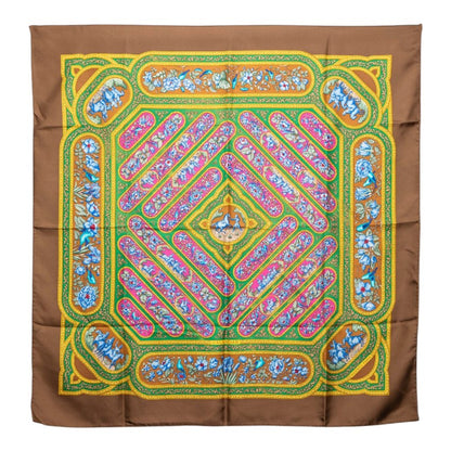 エルメス QALAMDAN シルクスカーフ