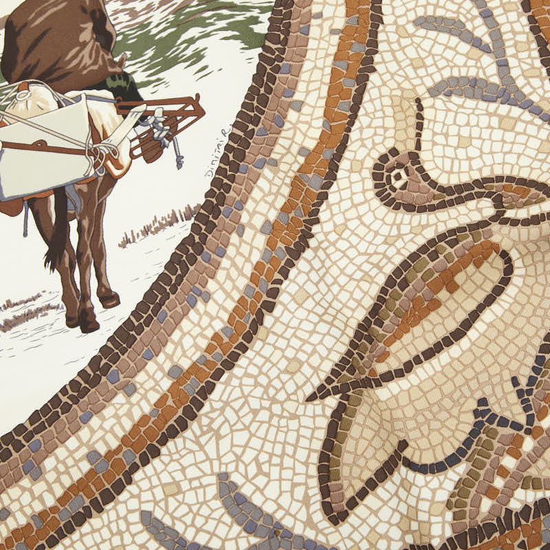 エルメス カレ90 SOUS LE GIDE DE MARS シルクスカーフ