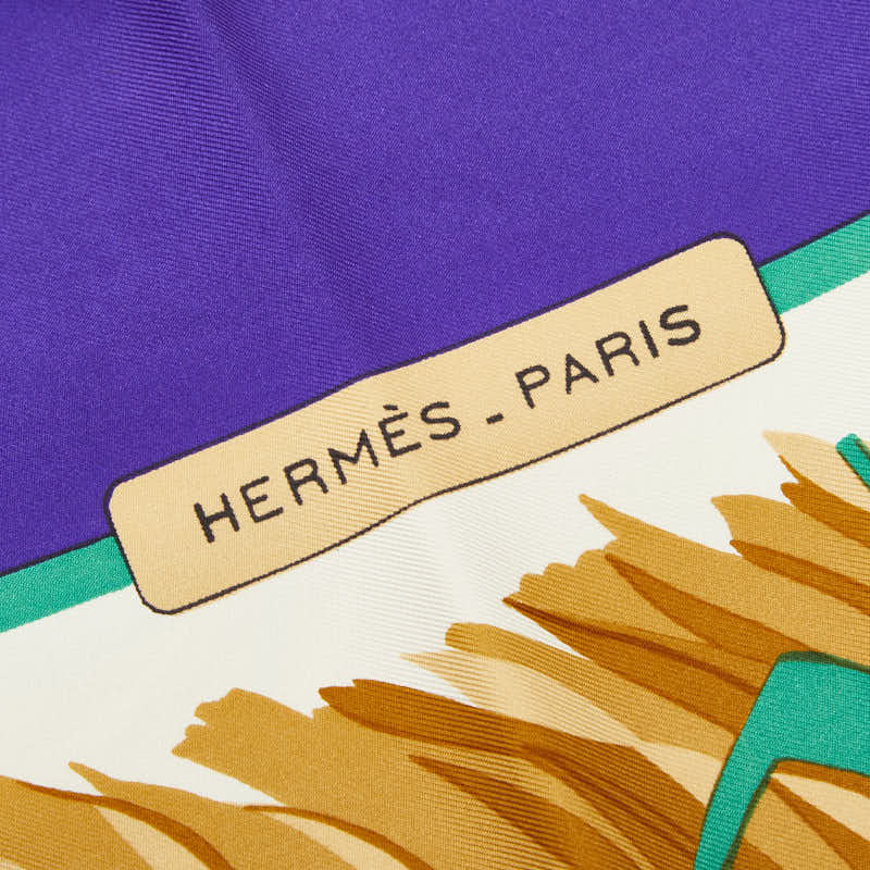 エルメス COLS VERTS シルクスカーフ