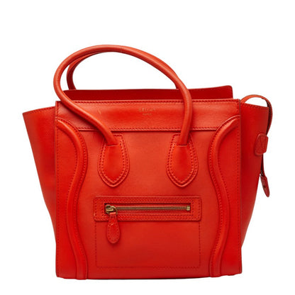 セリーヌ Luggage micro shopper レザー ハンドバッグ