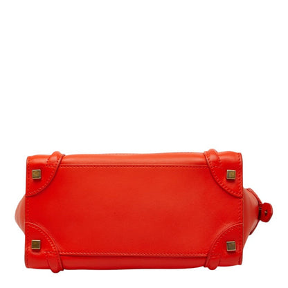 セリーヌ Luggage micro shopper レザー ハンドバッグ