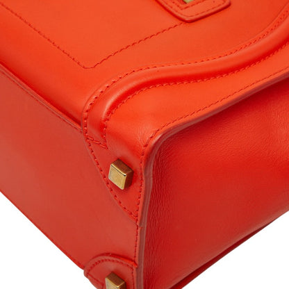 セリーヌ Luggage micro shopper レザー ハンドバッグ