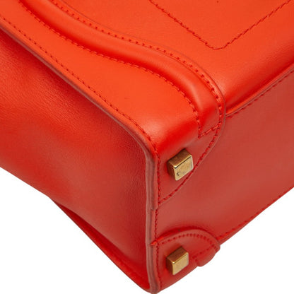 セリーヌ Luggage micro shopper レザー ハンドバッグ