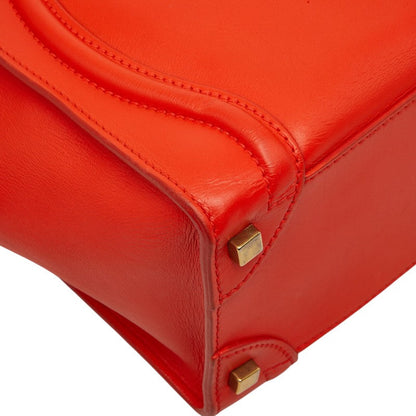 セリーヌ Luggage micro shopper レザー ハンドバッグ