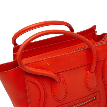 セリーヌ Luggage micro shopper レザー ハンドバッグ
