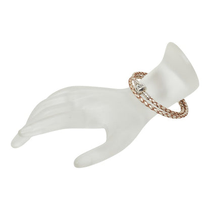 パンドラ シルバー レザーブレスレット