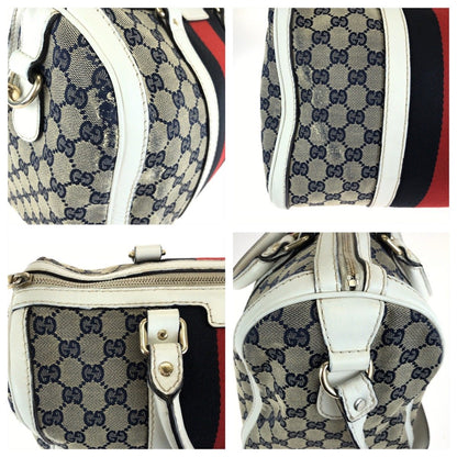 グッチ シェリーライン キャンバス レザー2wayバッグ
