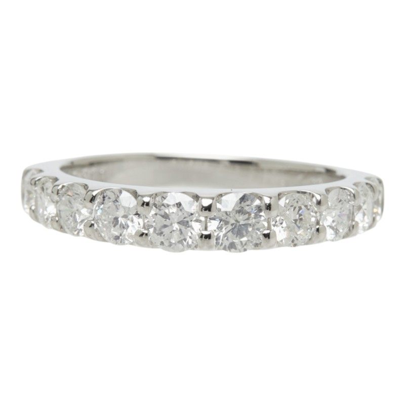 Pt900 プラチナ ダイヤモンド1.00ct ハーフエタニティリング