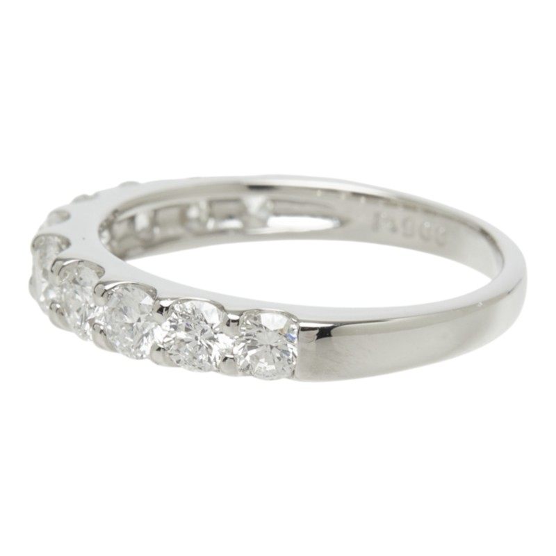 Pt900 プラチナ ダイヤモンド1.00ct ハーフエタニティリング