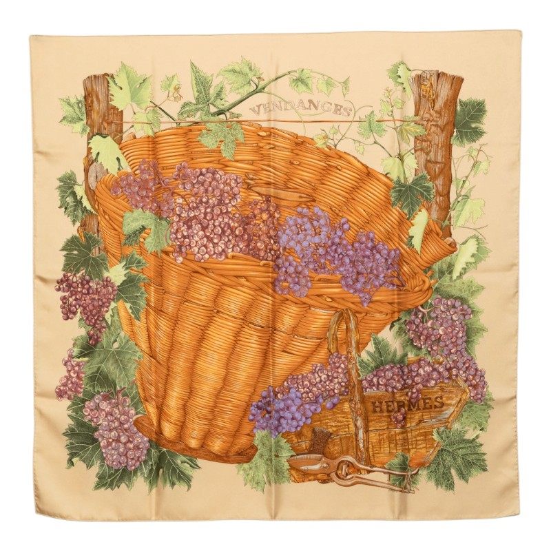 エルメス カレ90 VENDANGES シルクスカーフ