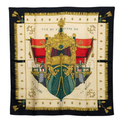 エルメス カレ90 VUE DU CAROSSE DE LA GALERE LA REALE シルクスカーフ