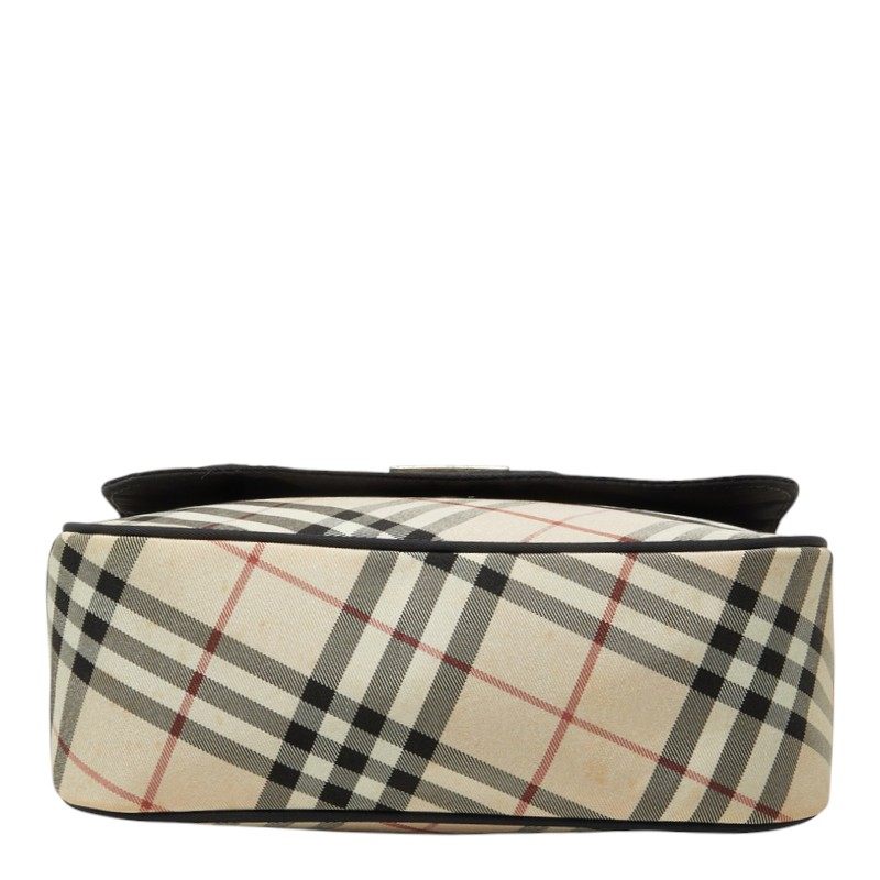 バーバリー ノバチェック ナイロンレザー ショルダーバッグ