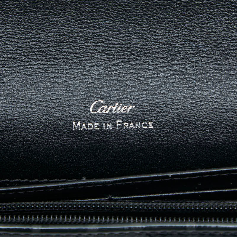 カルティエ ハッピーバースデー ドゥーブルC エナメルレザー 長財布