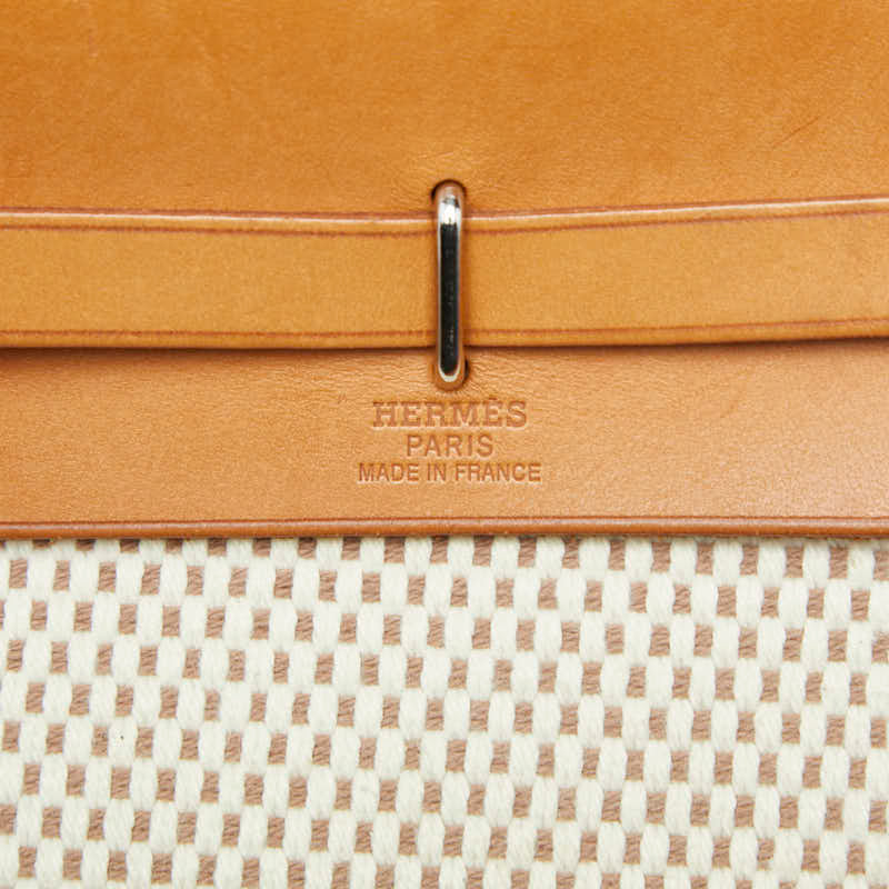 エルメス エールバッグTPM トワルGM レザー ショルダーバッグ