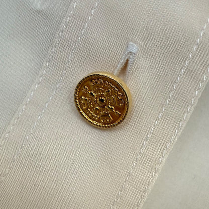 シャネル カメリア刺繍長袖シャツ