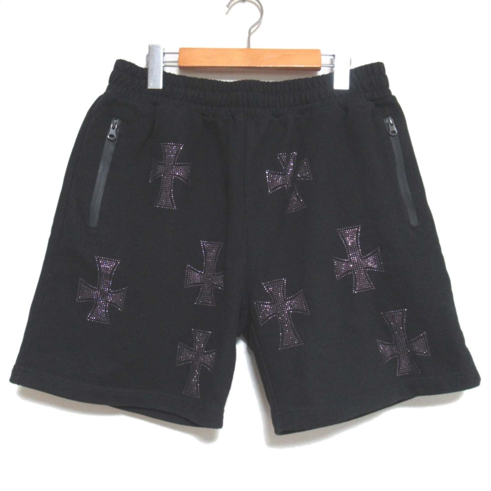 UNKNOWN LONDON Cross Rhinestone ショートパンツ