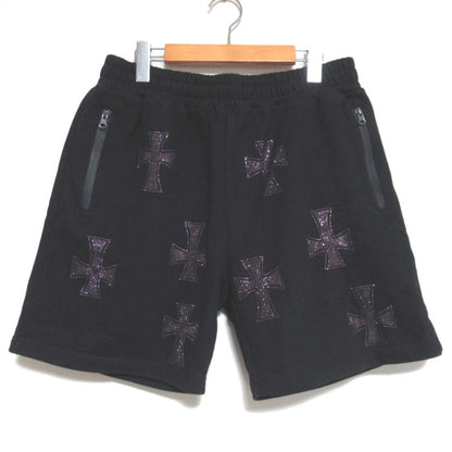 UNKNOWN LONDON Cross Rhinestone ショートパンツ