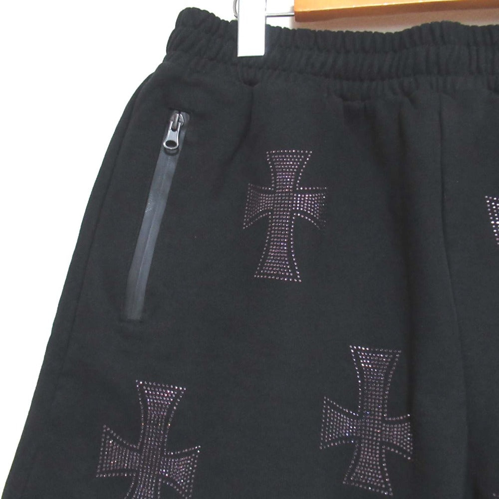 UNKNOWN LONDON Cross Rhinestone ショートパンツ