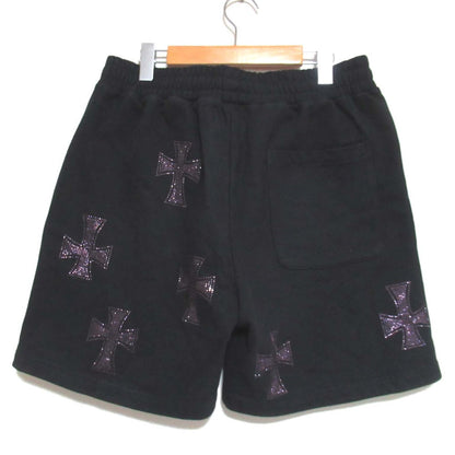 UNKNOWN LONDON Cross Rhinestone ショートパンツ
