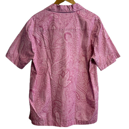 ETRO ペイズリー刺繍半袖オープンカラーシャツ