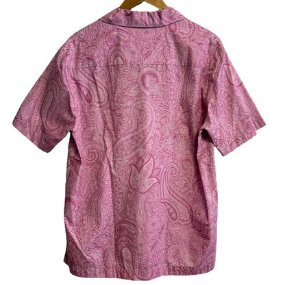 ETRO ペイズリー刺繍半袖オープンカラーシャツ
