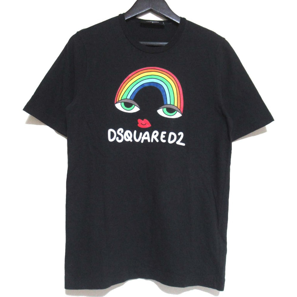ディースクエアード レインボープリント コットン Tシャツ