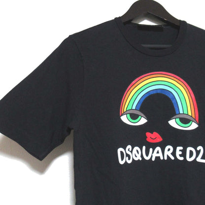 ディースクエアード レインボープリント コットン Tシャツ