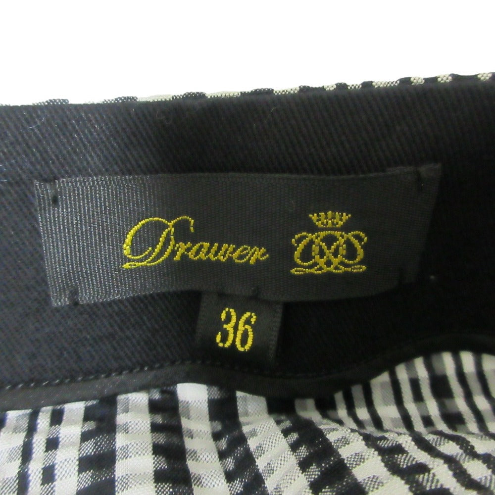 Drawer チェック シアサッカー スカート