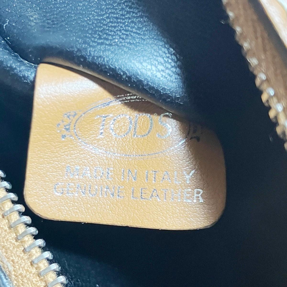 トッズ キャンバス レザーハンドバッグ
