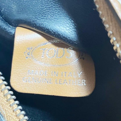 トッズ キャンバス レザーハンドバッグ
