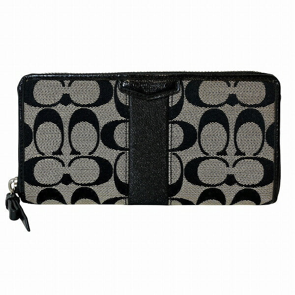 コーチ シグネチャー ストライプ キャンバス 長財布