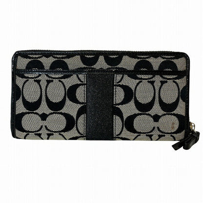 コーチ シグネチャー ストライプ キャンバス 長財布