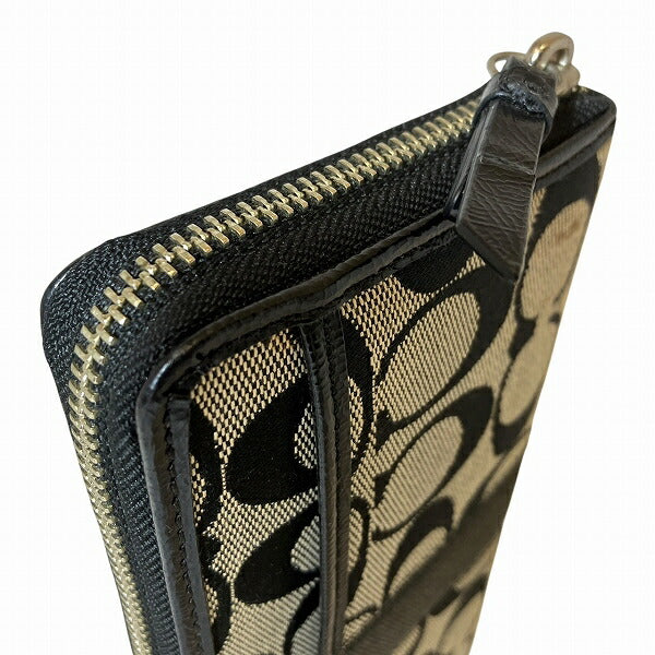 コーチ シグネチャー ストライプ キャンバス 長財布