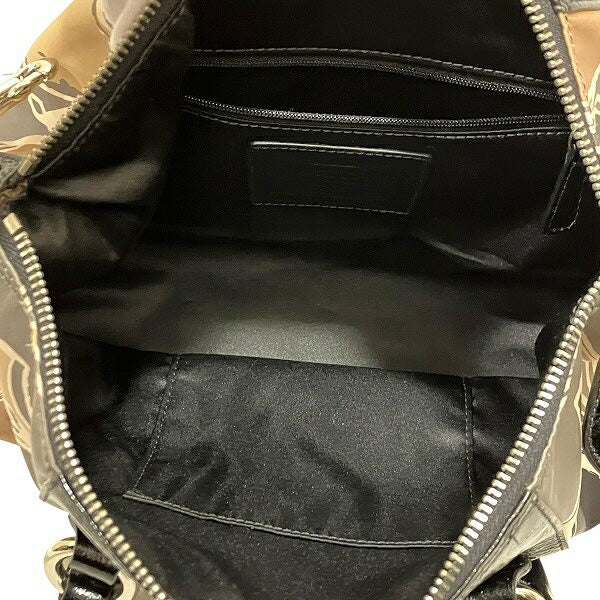 コーチ アシュレイ レザー×サテン2wayバッグ
