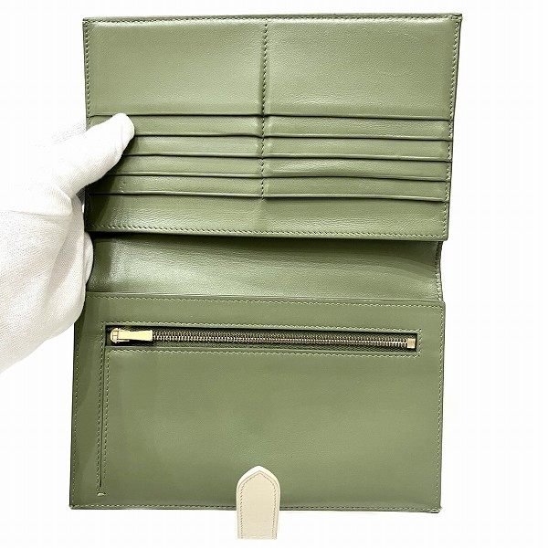 セリーヌ ラージストラップウォレット グレインドカーフスキン 二つ折り長財布