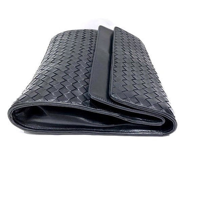 ボッテガ・ヴェネタイントレチャートレザークラッチバッグ