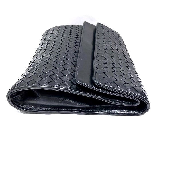 ボッテガ・ヴェネタイントレチャートレザークラッチバッグ