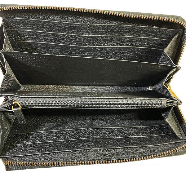 グッチ ロゴ プリント レザー ロング ウォレット