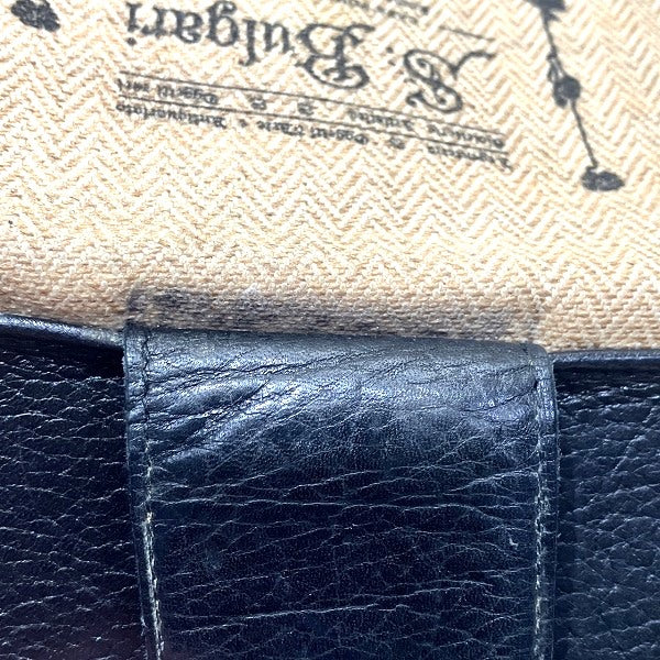 ブルガリ コレツィオーネ ソティリオ レザー PVC キャンバス 三つ折り財布