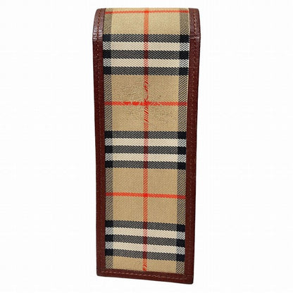 バーバリー ノバチェック キャンバス レザー ペンケース