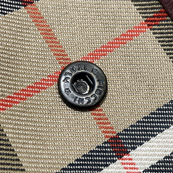 バーバリー ノバチェック キャンバス レザー ペンケース