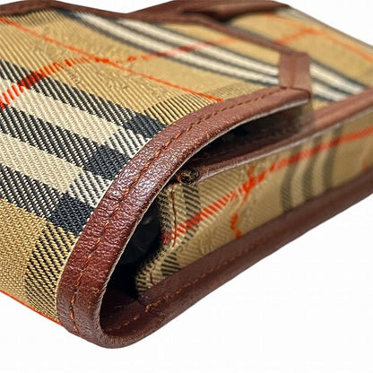 バーバリー ノバチェック キャンバス レザー ペンケース