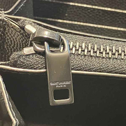 イヴサンローラン ラウンドファスナー レザー 長財布