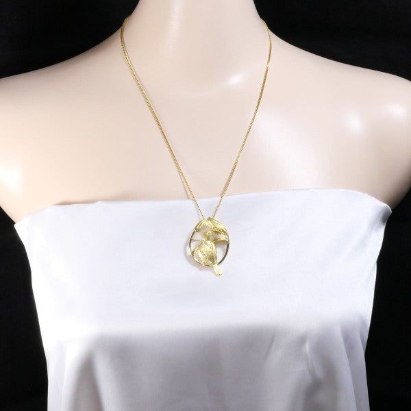 Au750 Yellow Gold Diamond 2way Necklace Brooch