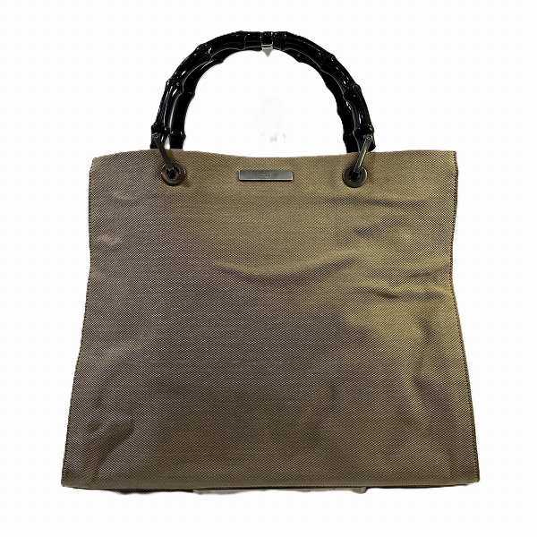 グッチ バンブー ナイロンキャンバス トートバッグ