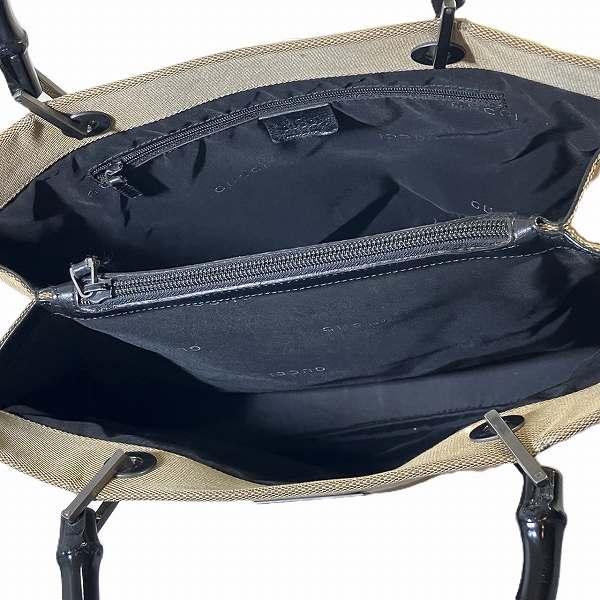 グッチ バンブー ナイロンキャンバス トートバッグ